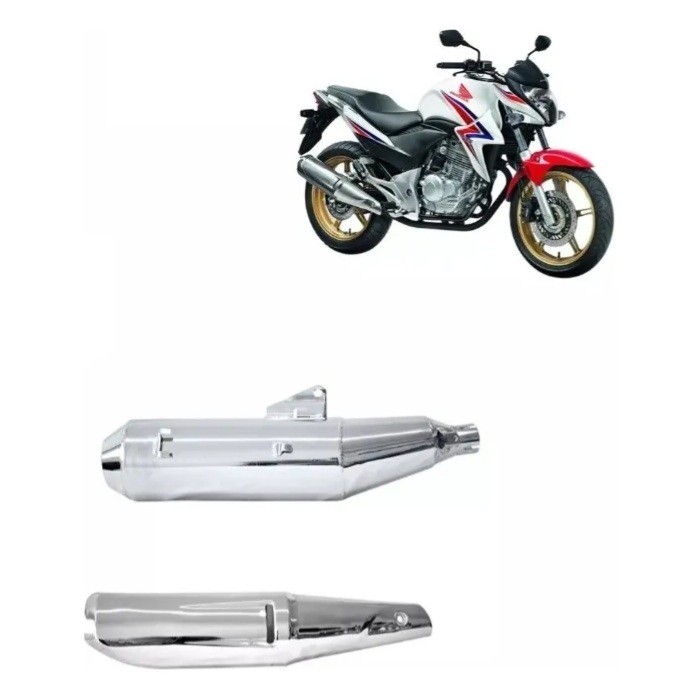 Ponteira Escapamento Cb 300r + Protetor Modelo Original em Oferta na Shopee