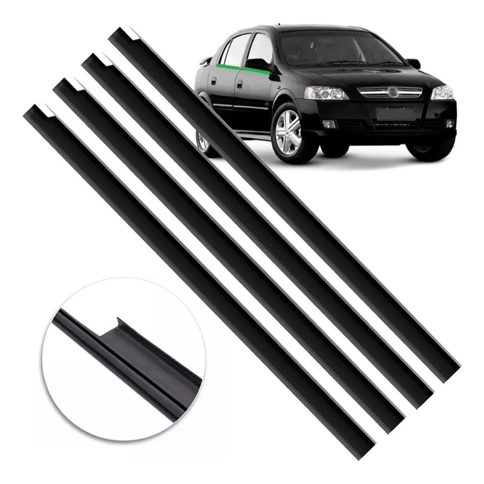 Kit 4 Pestana Externa Borracha Vidro Astra 1999 A 2011 4p em Oferta na Shopee