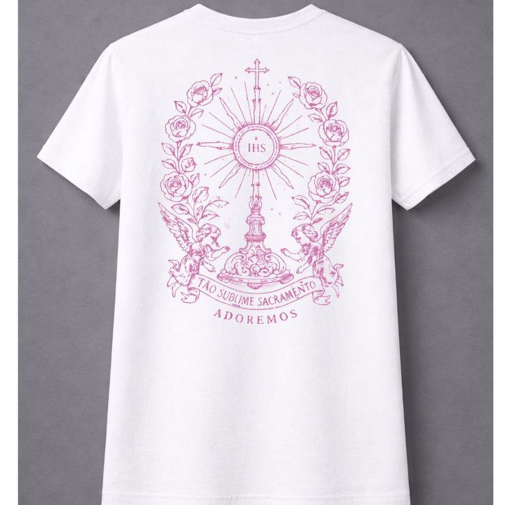 Camisa Camiseta Religiosa Diviníssimo  Sacramento Eucaristia Corpo De Cristo Adoração P ao G1 Algodão