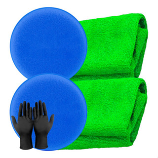 Kit Flanela Pano Microfibra Automotivo + Aplicador Espuma em Oferta na Shopee