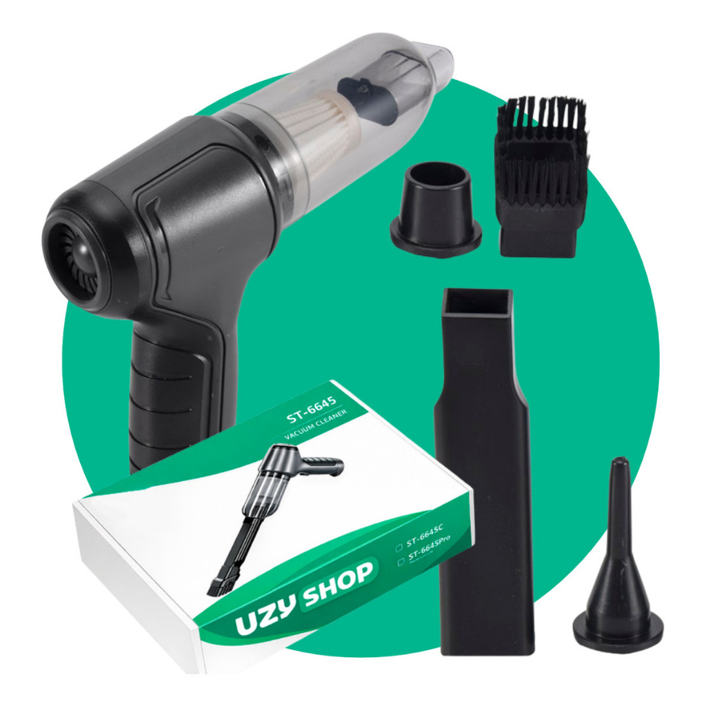 Mini Aspirador Soprador faz Vácuo 3 Em 1 Ar Portátil Usb Linha Premium Carro E Casa