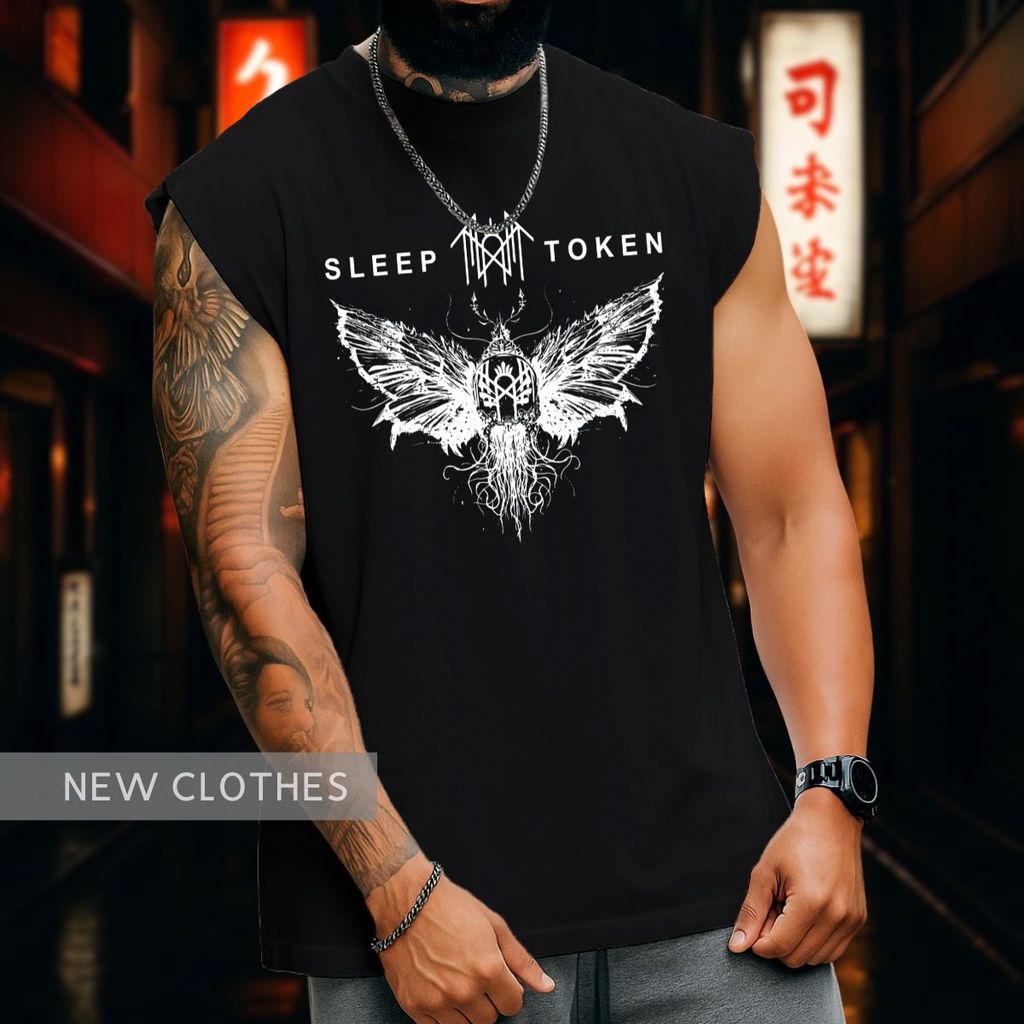 Regata Oversized Sleep Token Ritual Vessel Mascarado Worship Nova Máscara Turnê Mundial 2026 Blusa Cavada
