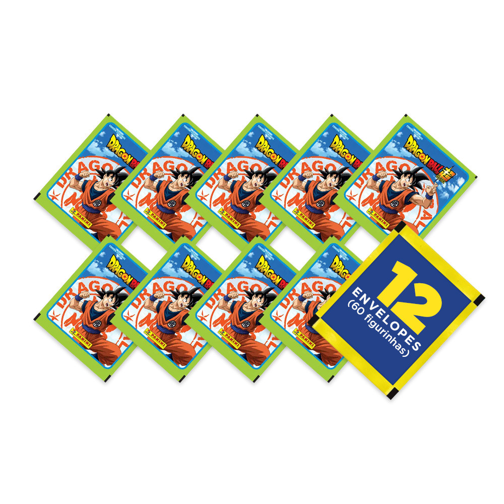 Dragon Ball Super - Contém 12 Envelopes (60 Figurinhas) - Novo - Editora Panini