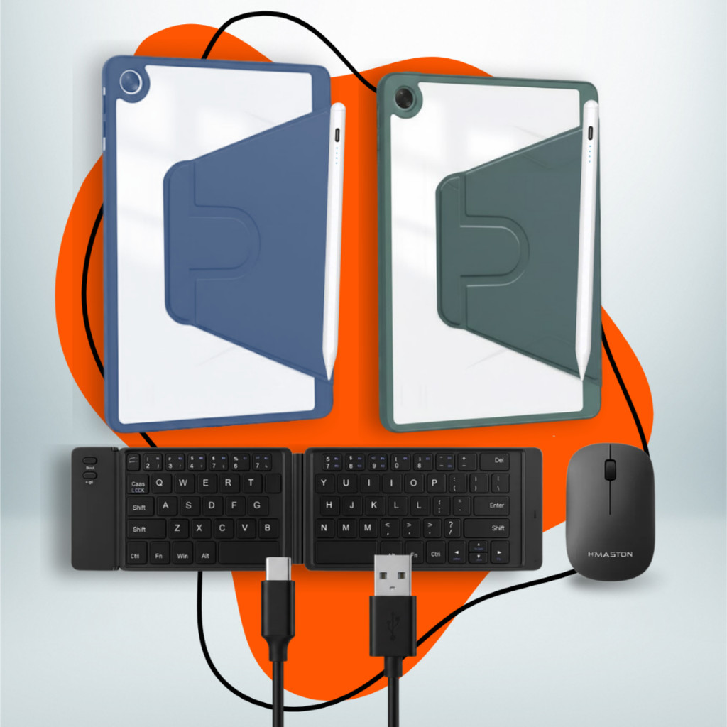 Kit Capa Teclado Mouse Para Tab Galaxy A9 8.7 Masculino Sortido