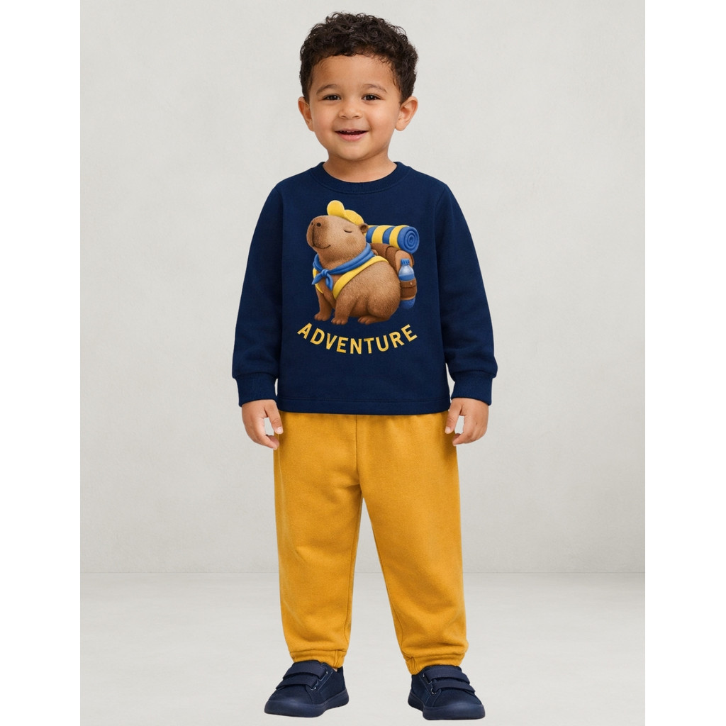 Conjunto Infantil Kyly Masculino Inverno Moletom Peluciado Adventure Confortável 1001577