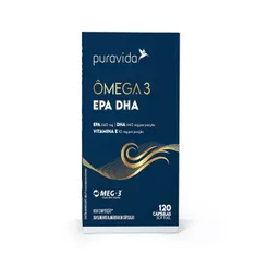 Omega 3 EPA DHA Nova Composição - 120 Cápsulas - Puravida
