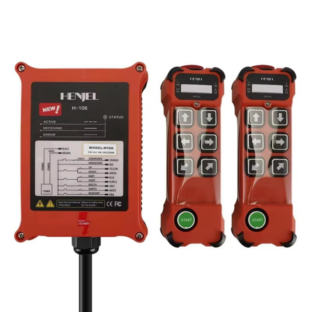 Henjel Controle Industrial 6 Movimentos – Par para Talha e Ponte – NF e Envio 24h