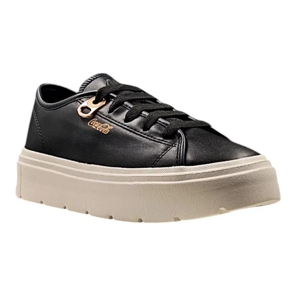 Tênis Coca Cola Harmony Class Town Feminino Branco Off Preto CC2703S