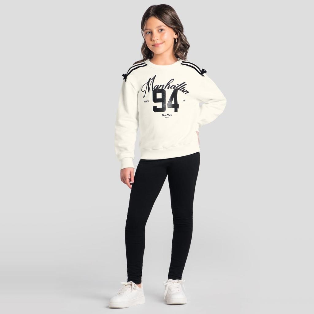 Conjunto infantil menina de flor com strass Brandili