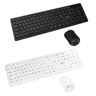 Kit Teclado e Mouse Sem Fio 2.4GHz USB Slim Silencioso ABNT2 Notebook PC Completo
