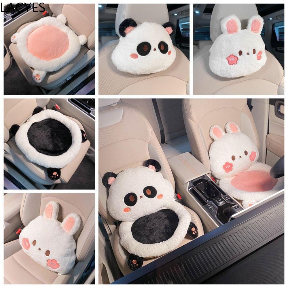 Almofada De Assento Macia De Pelúcia De Coelho LACYES , Suporte Lombar Desenho Animado De Panda , Antifadiga