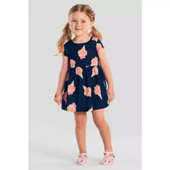 Vestido infantil menina de sorvetinho Brandili -Azul