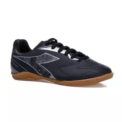 Chuteira Unissex Diadora Torneo Futsal Preto e Prata