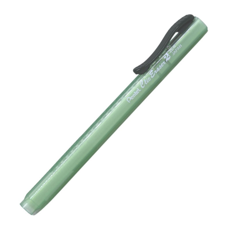 Caneta borracha Clic Eraser Transparente Verde ZE11T-D Pentel em Oferta na Shopee