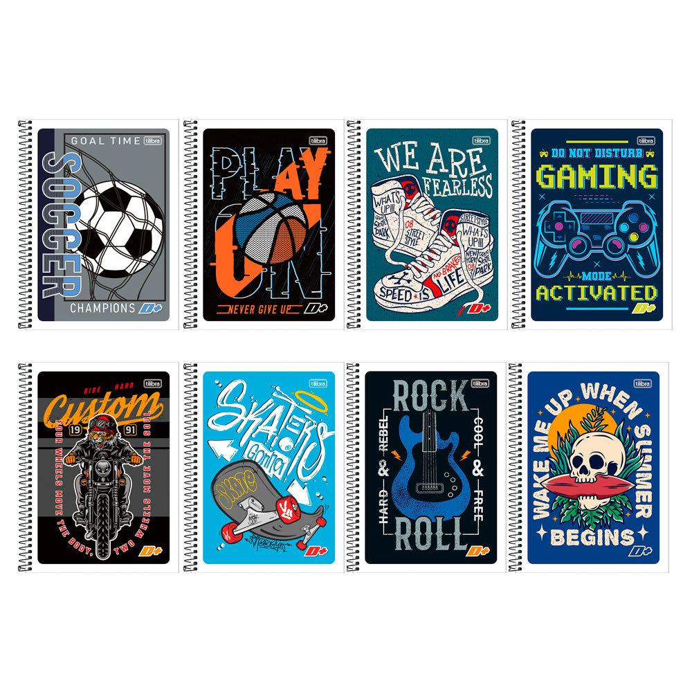 Caderno espiral capa flexível universitário 1x1 96 folhas D Mais Tilibra em Oferta na Shopee