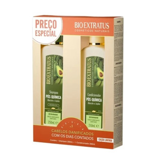 Kit Shampoo e Condicionador Pós Química - Shampoo Bio Extratus 250ml + Condicionador 250ml