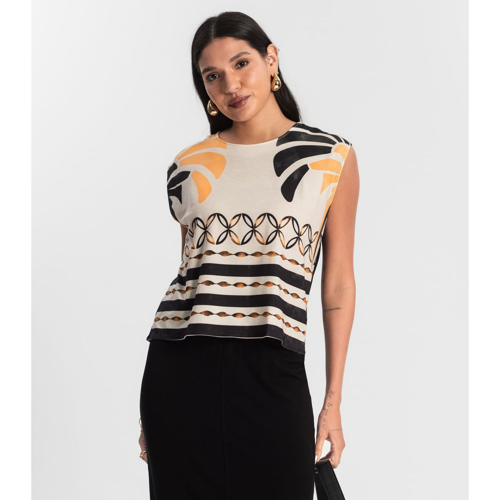 Regata Ampla com Estampa Roviex Preto em Oferta na Shopee