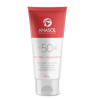 Protetor solar facial roque seco fps 50 Anasol 60g em Oferta na Shopee