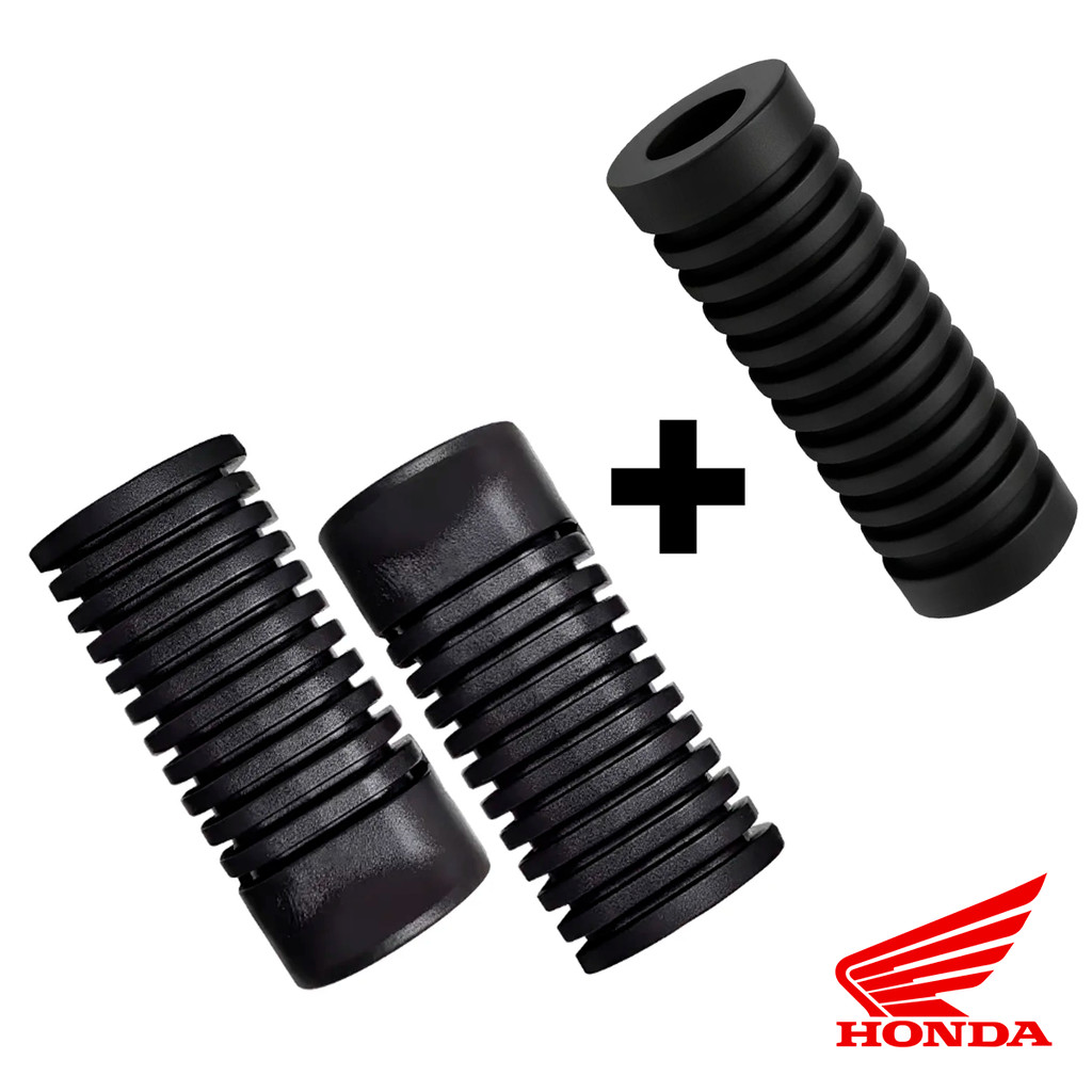 Kit Par Borracha Pedaleira Estribo + Borracha Pedal Partida Cg Honda Titan Fan 125 / 150 em Oferta na Shopee
