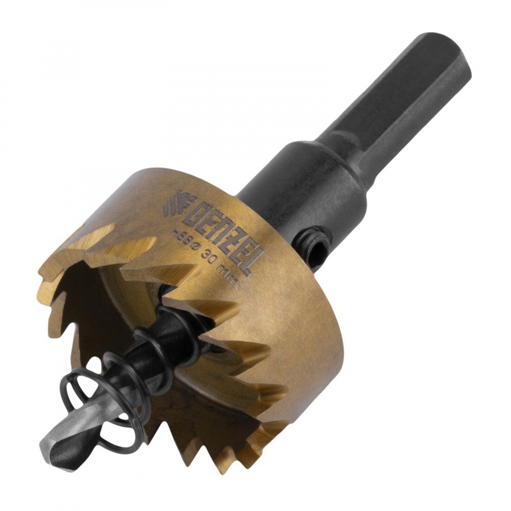 Serra copo para metal 30 mm revestimento em Nitreto de Titânio com suporte Denzel em Oferta na Shopee