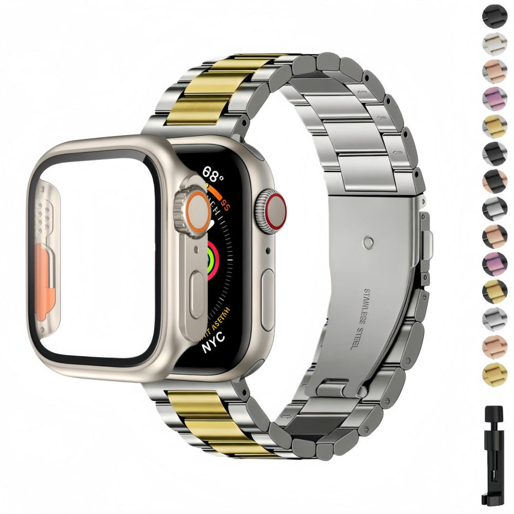 Kit Silicone Pulseira+Mudar Ultra 49mm Capa Para Apple Watch 11 10 46mm 42mm 40m