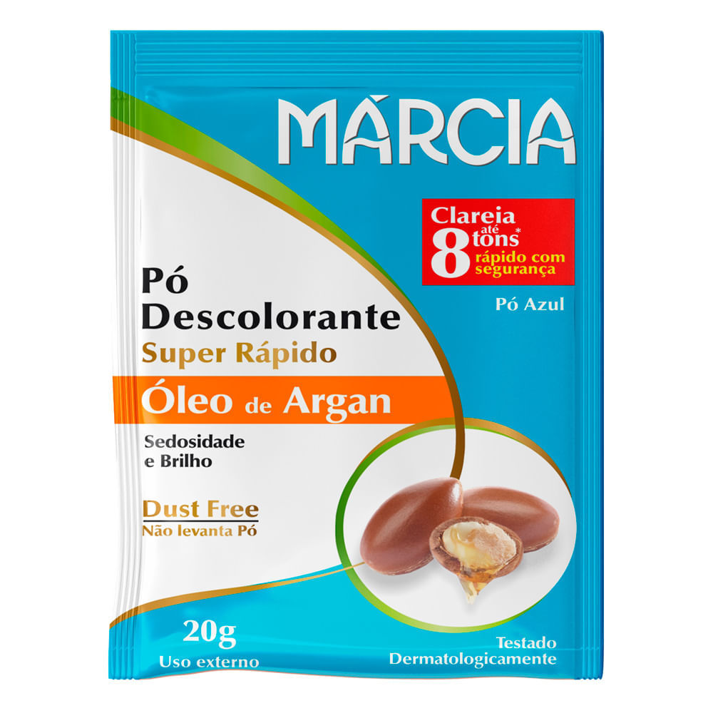 Pó Descolorante Márcia Super Rápido Óleo de Argan 20g em Oferta na Shopee