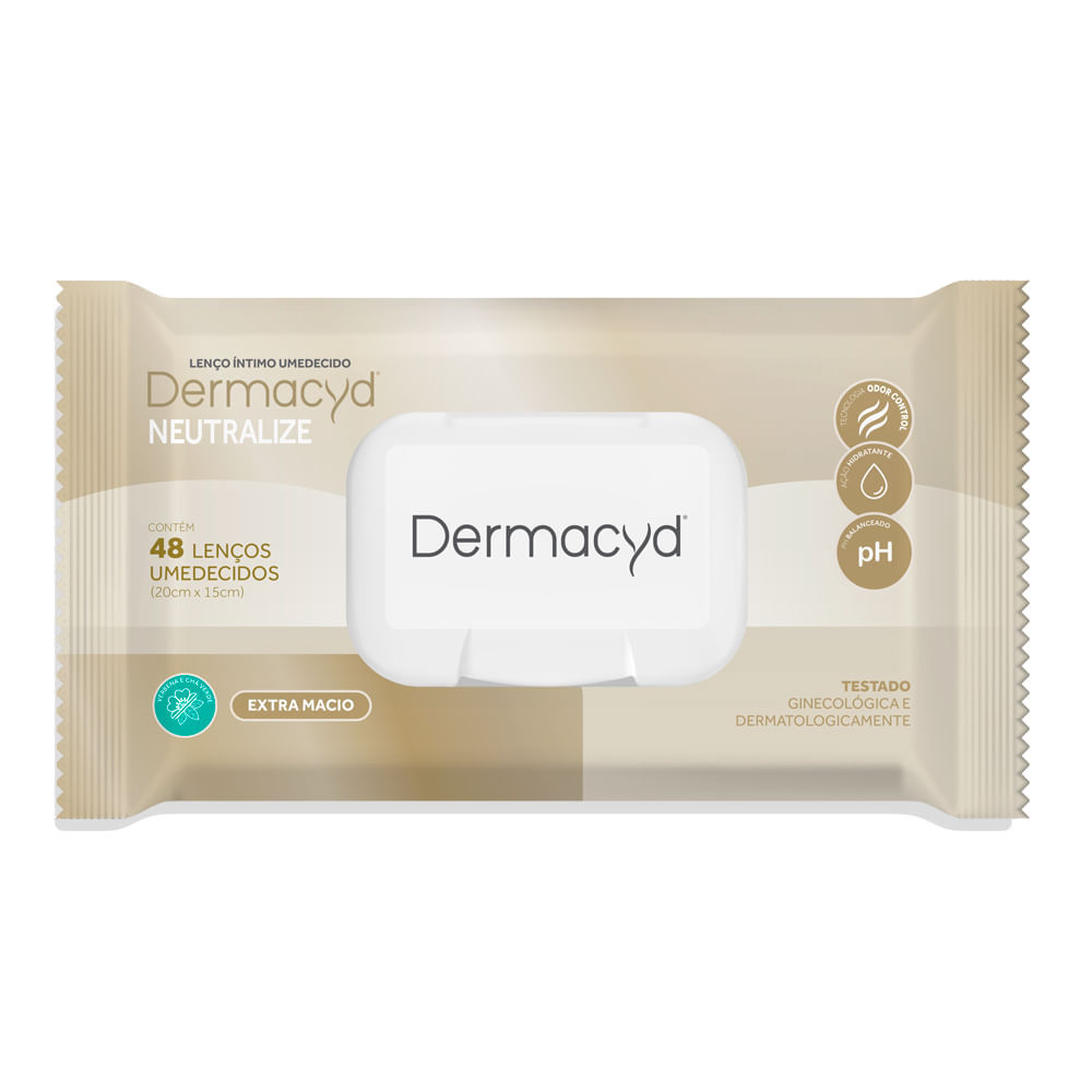 Lenços Umedecidos Íntimo Dermacyd Neutralize Extra Macio com 48 Unidades em Oferta na Shopee
