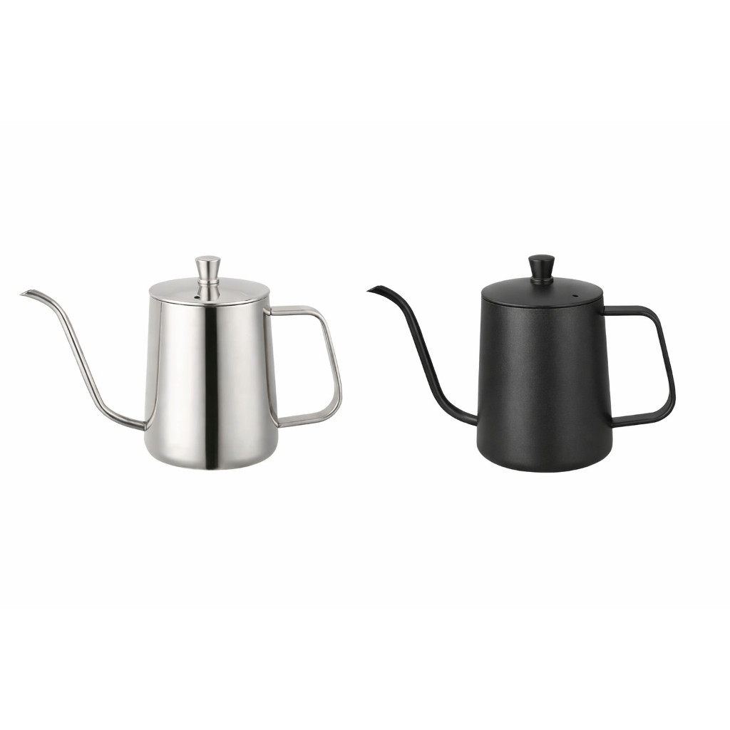 Chaleira Inox Escovado 350 Ml Ou 600 Ml Bico Fino Chá Café Com Tampa em Oferta na Shopee
