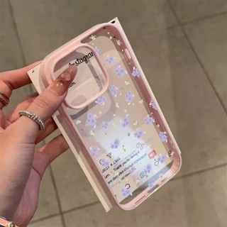 Capinha Capa tpu anti Impacto transparente Padrão flores roxas para Iphone 15 17 12 13 14 16 max pro 16 plus case em Oferta na Shopee