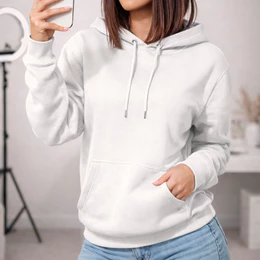 Blusa De Frio Moletom Feminino Liso Look Básico Versátil Casual Chic Casaco Com Capuz Algodão