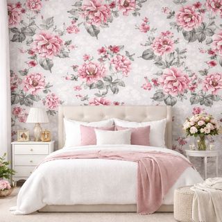 Papel de Parede Floral Decoração Sala Quarto Elegante Jardim De Flores Vários Modelos Envio Imediato