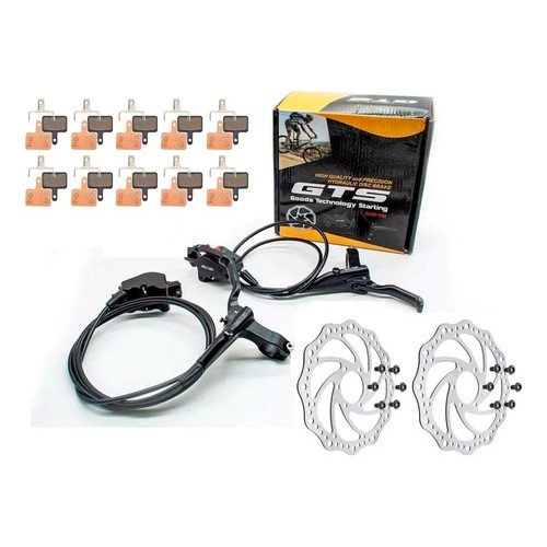 Kit Freio Hidráulico GTS GHD-100 com 10 Pares de Pastilhas Compatíveis