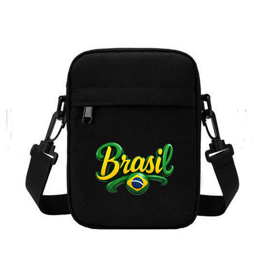 Shoulder Bag BRASIL COPA 2026 Casual Transversal Unisex Mini Masculina e Feminina em Oferta na Shopee