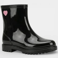 Bota Galocha Infantil Molekinha Menina - Preto
