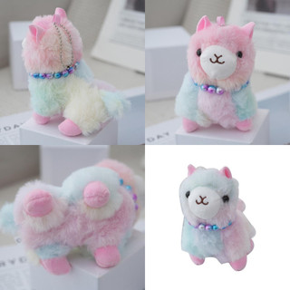 Adorável Chaveiro De Pelúcia Tiedye Lhama Presente Perfeito Para Crianças Mochila Charme E