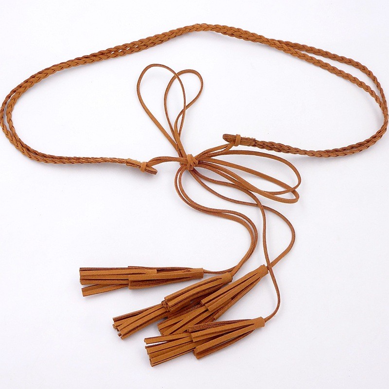Simples tecido borla cinto senhoras fino decorativo combinando saia atada amarrado cintura corda cinto na moda cintura m