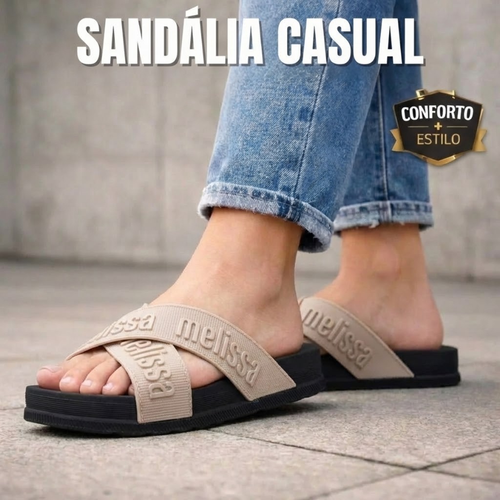 Slide Feminino Leve e Confortável com Design Urbano para o Dia a Dia em Oferta na Shopee