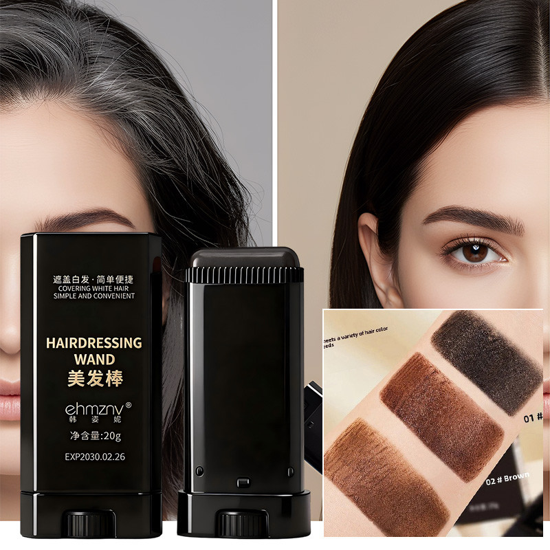 Bastão De Tintura Rápida Para Cobertura De Cabelo Cinza De Longa Duração Com Pincel Presente De Feriado em Oferta na Shopee