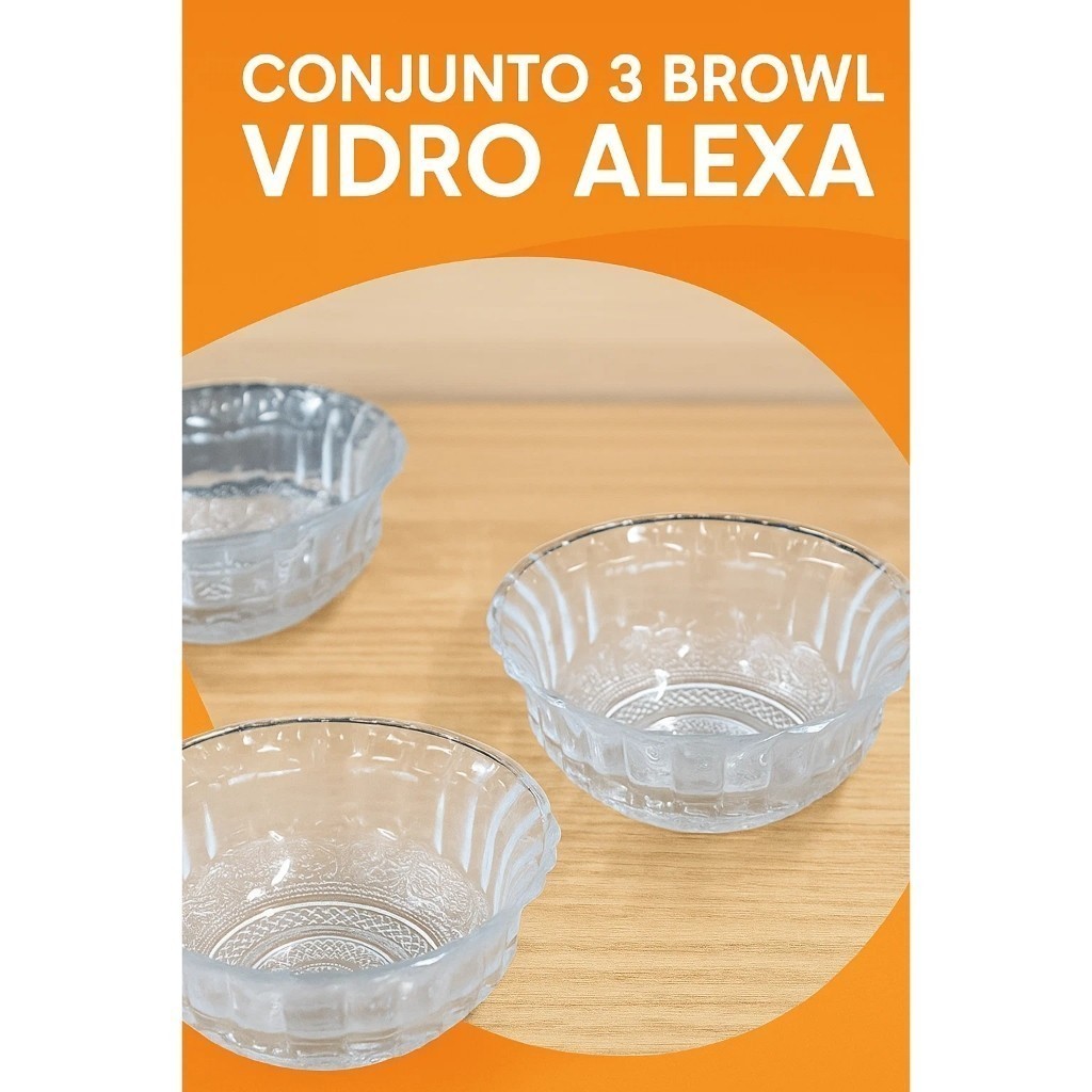 Conjunto Triplo Potes de Vidro Tampa Hermética Armazenamento Mantimentos Sobremesas Achadinhos