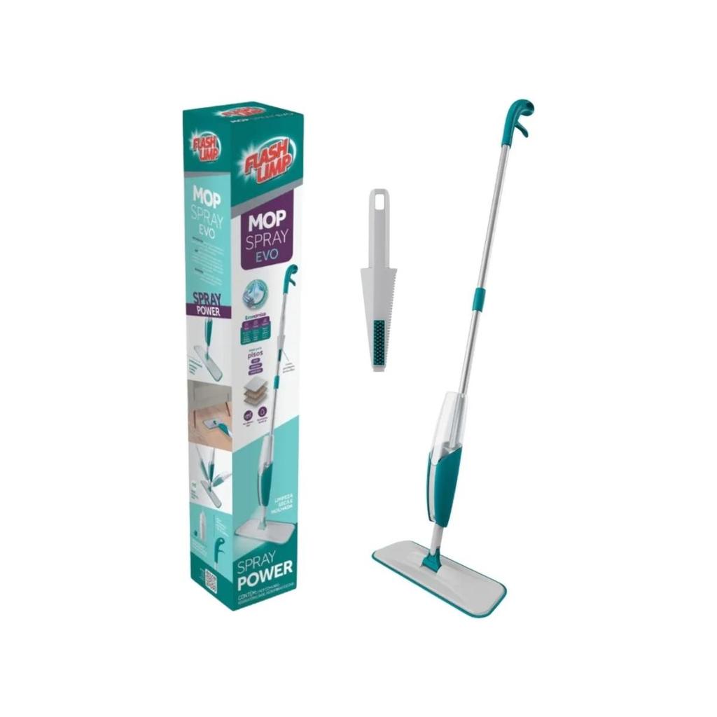 Rodo Mop Spray Evo com Reservatorio e Escova Flash Limp