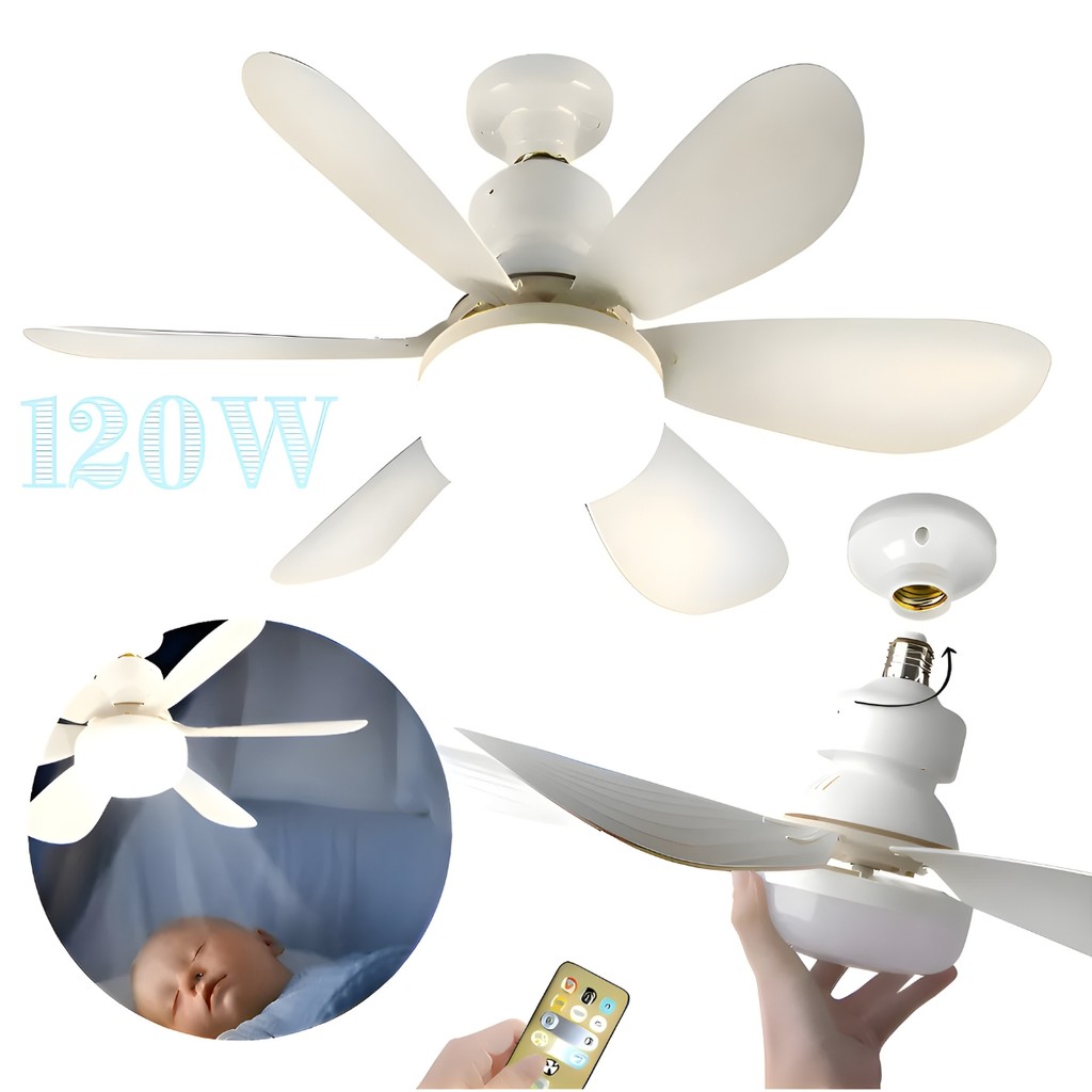 Ventilador De Teto 120w Led 3 Modos De Iluminação Bivolt 127/220v