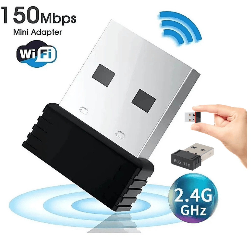 Adaptador wi-fi usb portátil sem fio pc placa de rede transmissor receptor mini 2.4g roteador