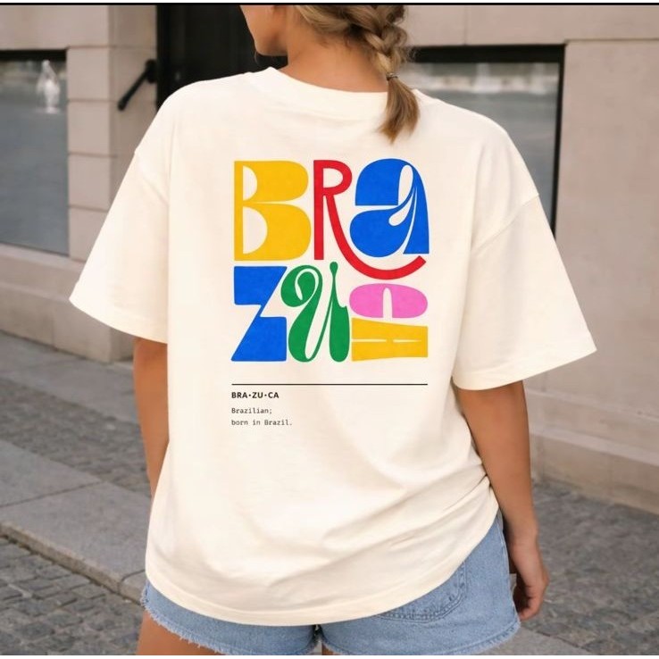 BLUSA FEMINIA  BRAZUCA 100% Algodao Premium COPA DO MUNDO 2026