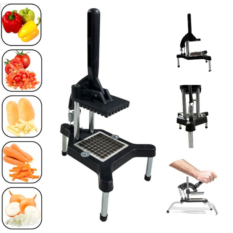 Picador Cortador de Legumes Profissional Batata Palito Cenoura Cebola Frutas Fatiador Manual Cabrita em Oferta na Shopee