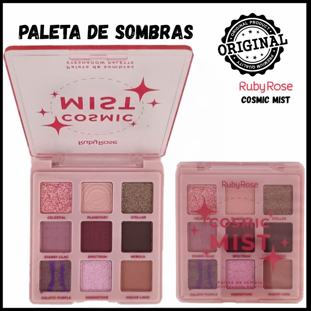 Paleta de Sombras Cosmic Mist Ruby Rose HBE2204