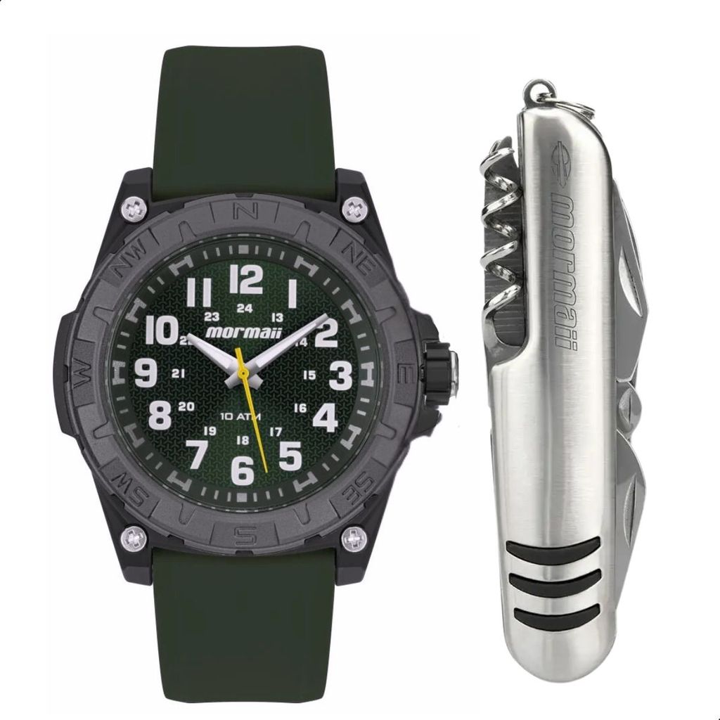 Imagem Relógio Masculino Mormaii Analógico Casual Verde MO2035LZK/8V + Kit