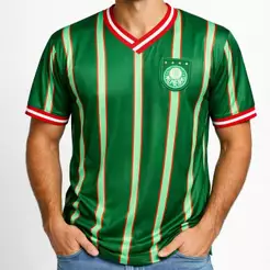 Camiseta Palmeiras Betel Retrô 2001 Verde/Vermelho