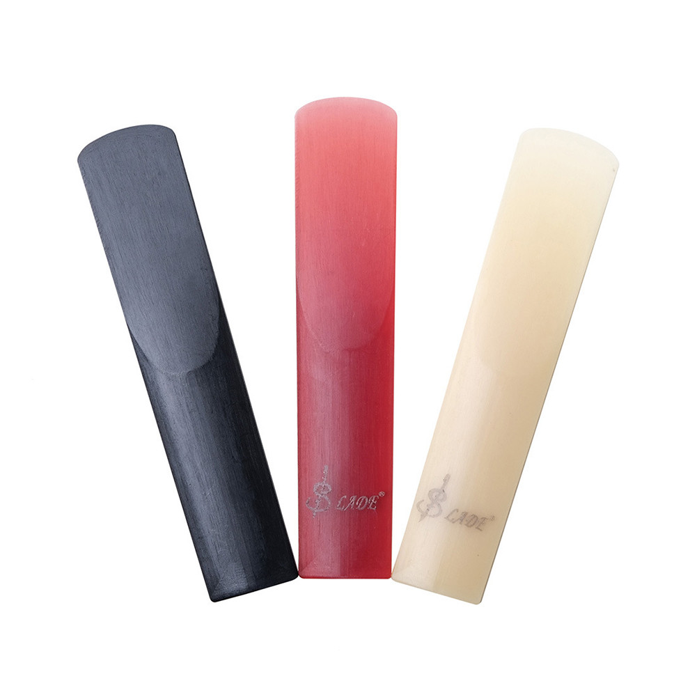 [KNOWWBR] 3Pcs Resina Plástica Saxofone Palhetas De Para Clarinete Soprano Alto Tenor Sax