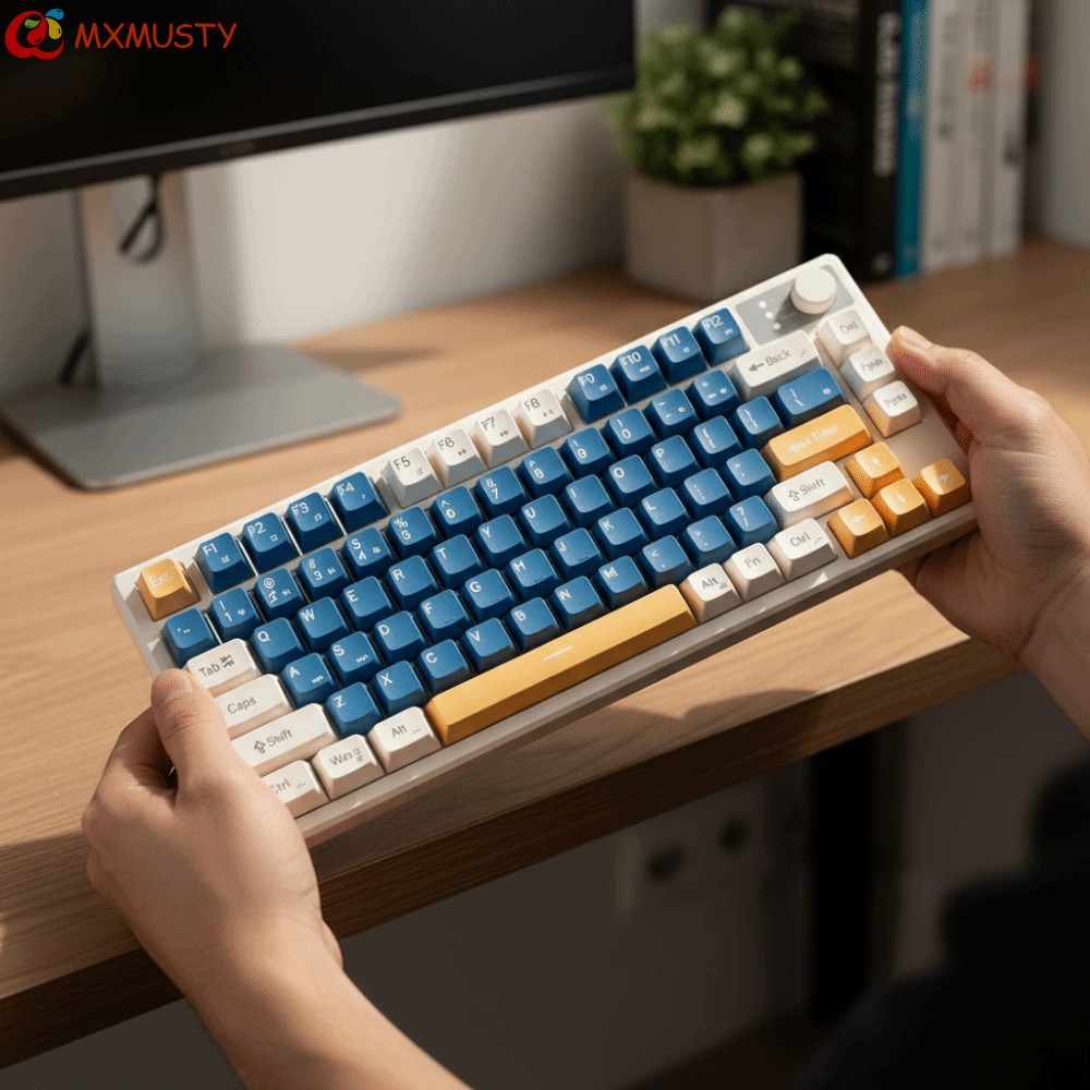 Teclado Mecânico Para Jogos MXMUSTYZA , Com Sensação Mecânica De Layout Compacto De 75 Layouts , Ultra Silencioso