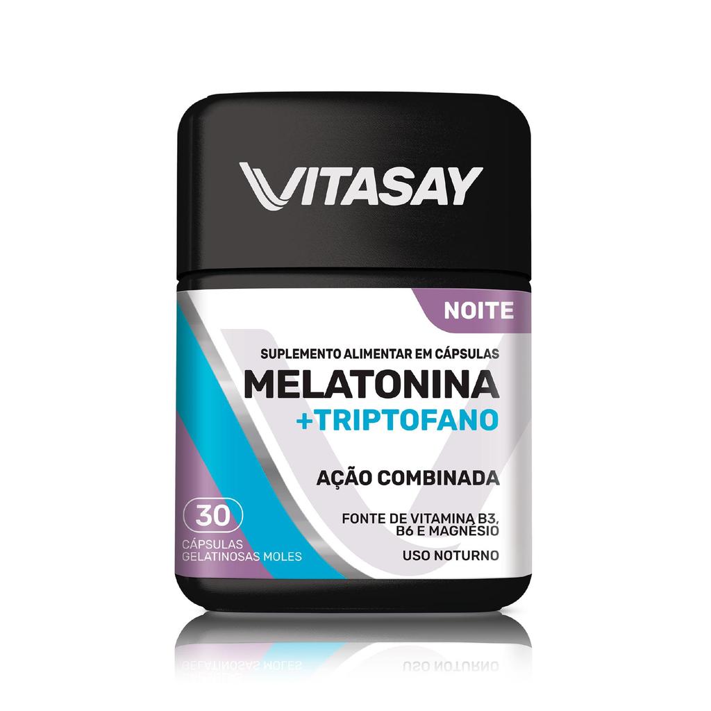 Suplemento Alimentar Vitasay Melatonina + Triptofano 30 Cáps